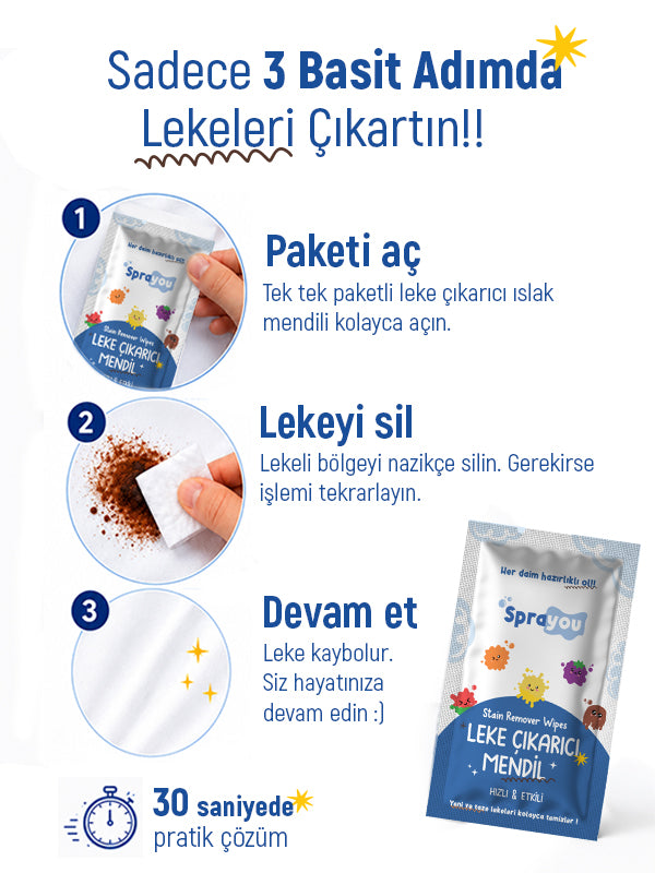 Sprayou™ Leke Çıkarıcı Mendil